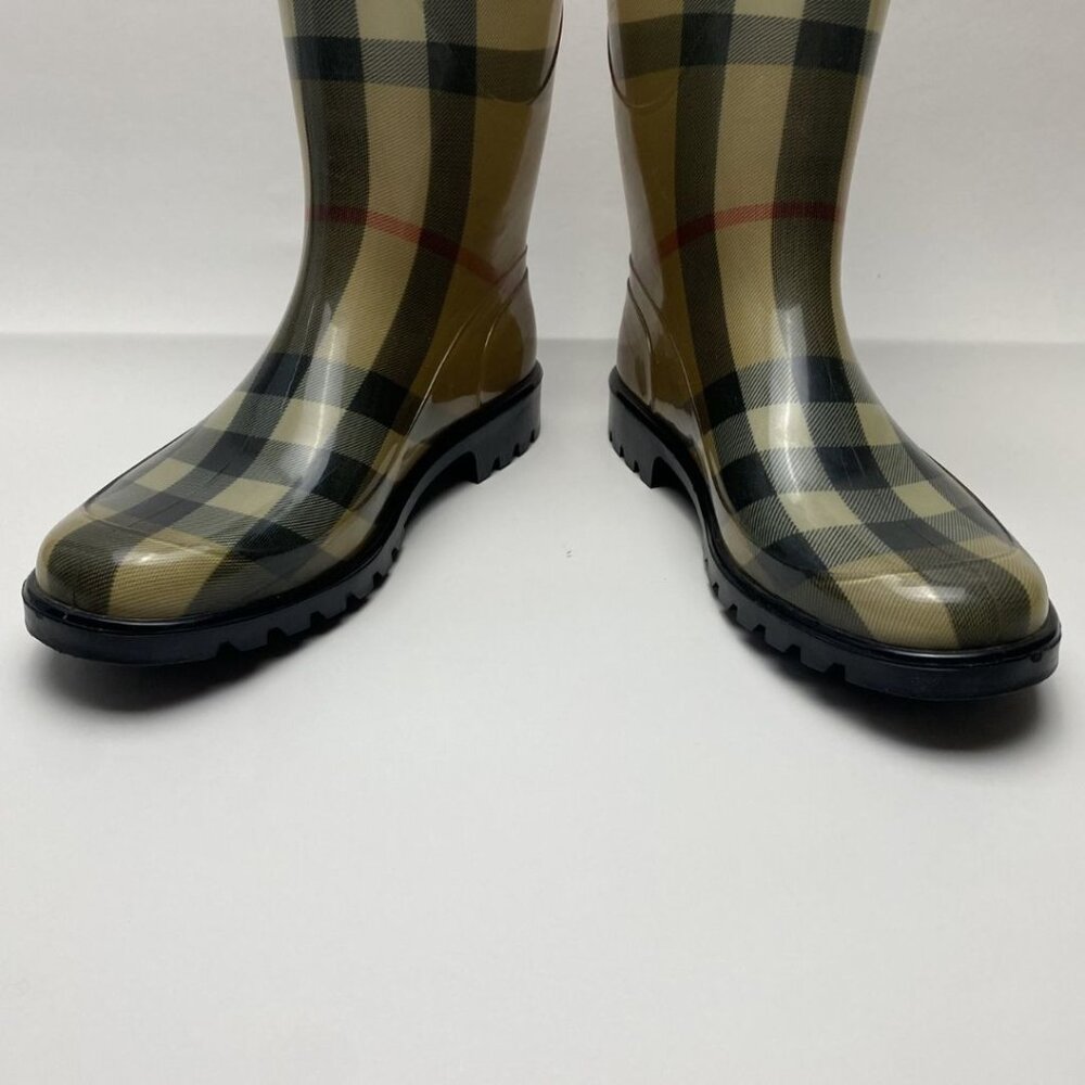Burberry Plaid Rain Boots Size 38 - Picture 10 of 12